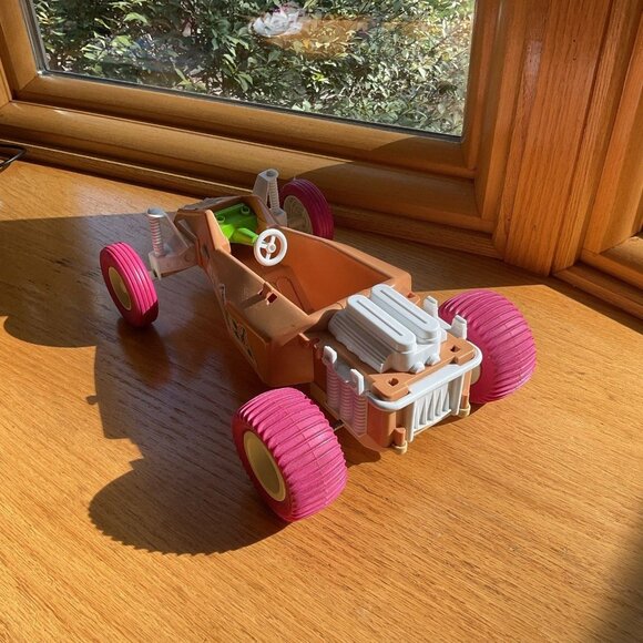 Vintage Mattel Barbie Dune Buggy Toy Car Pink Wheels & Stickers Imaginative Play - Picture 3 of 7